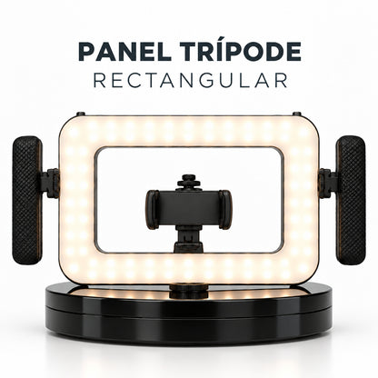 PANEL TRIPODE CON LUZ LED RECTANGULAR