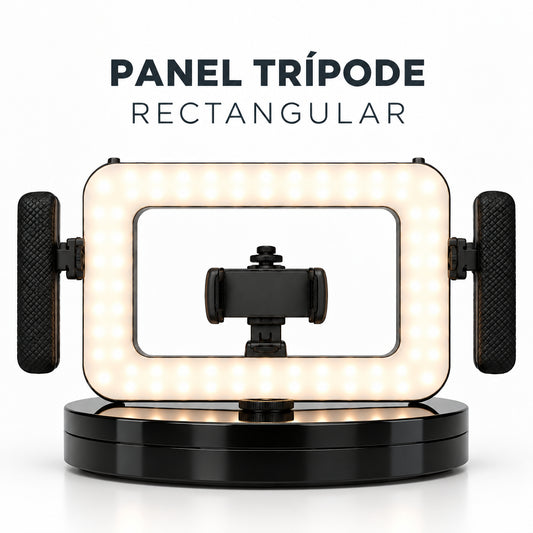 PANEL TRIPODE CON LUZ LED RECTANGULAR