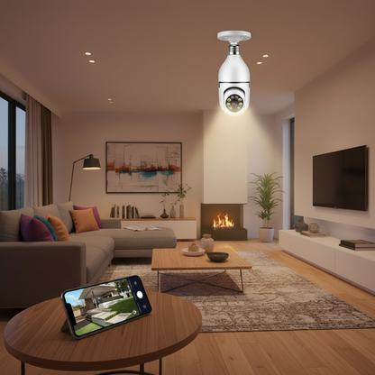 CAMARA DE SEGURIDAD BOMBILLO WIFI