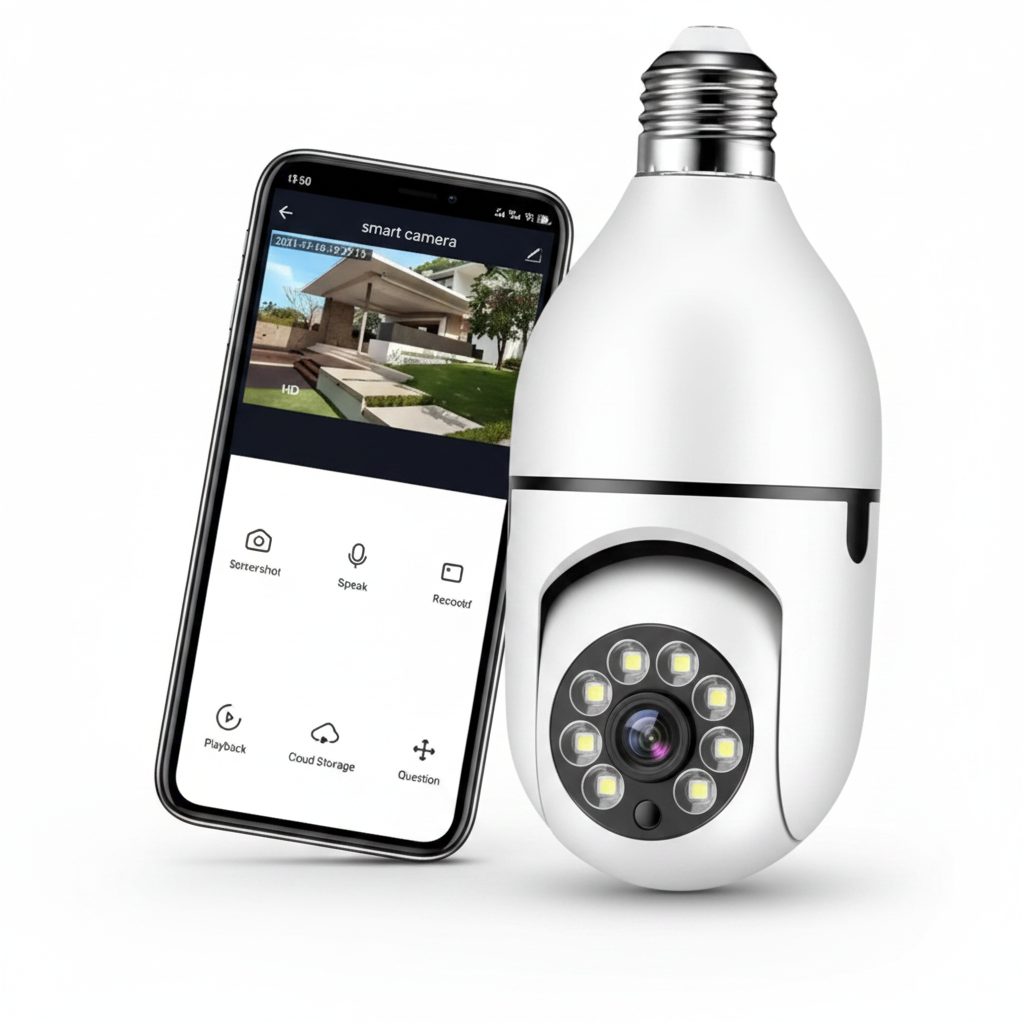 CAMARA DE SEGURIDAD BOMBILLO WIFI
