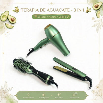 TRIO SECADOR + CEPILLO + PLANCHA