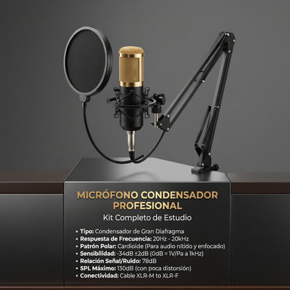 MICROFONO CONDENSADOR PROFESIONAL