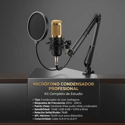MICROFONO CONDENSADOR PROFESIONAL