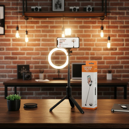 TRIPODE CON LUZ + CONTROL REMOTO