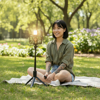 TRIPODE CON LUZ + CONTROL REMOTO